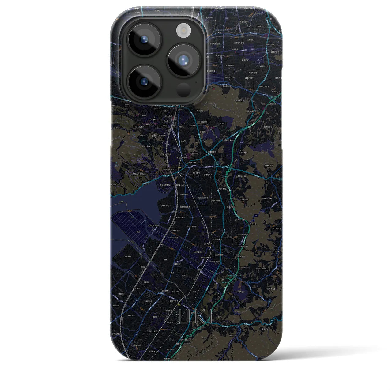 【宇城(熊本県)】地図柄iPhoneケース(バックカバータイプ)
