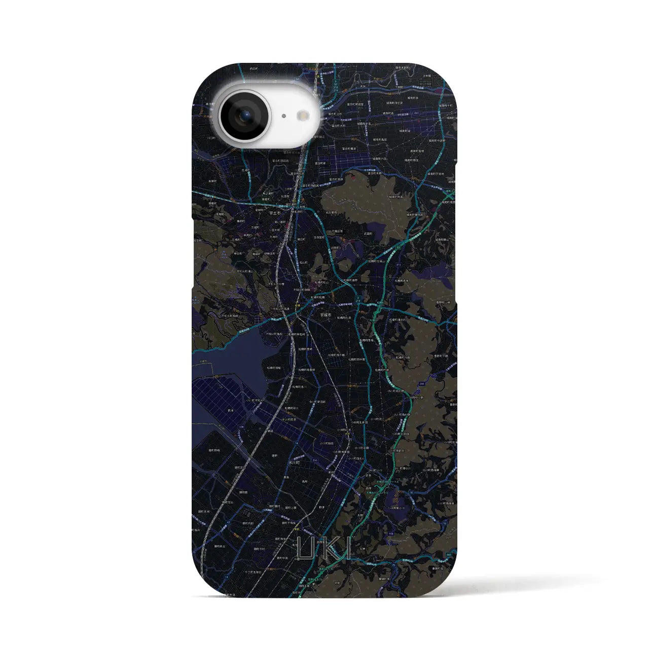 【宇城(熊本県)】地図柄iPhoneケース(バックカバータイプ)