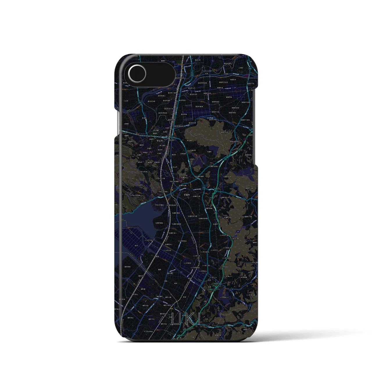 【宇城(熊本県)】地図柄iPhoneケース(バックカバータイプ)