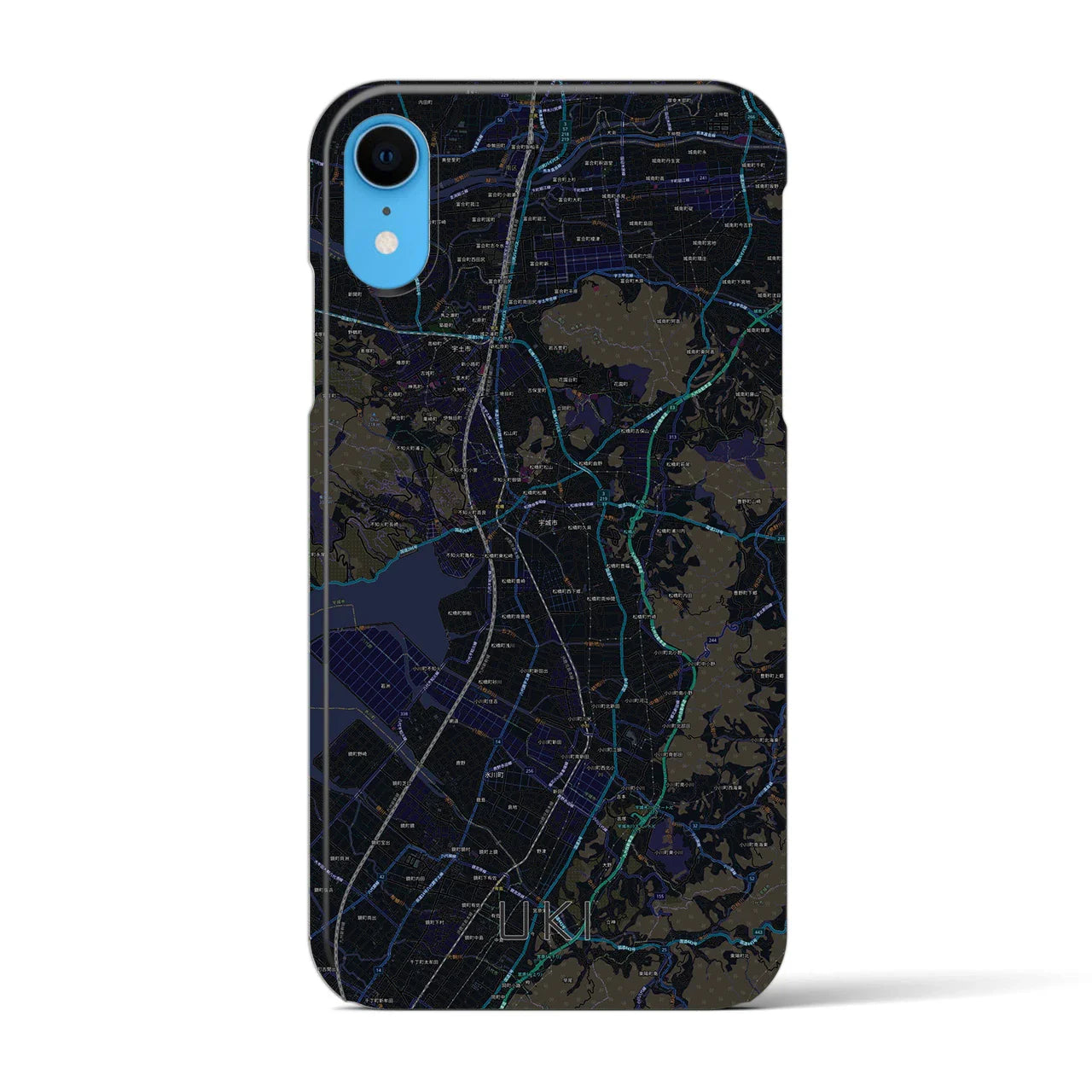 【宇城(熊本県)】地図柄iPhoneケース(バックカバータイプ)