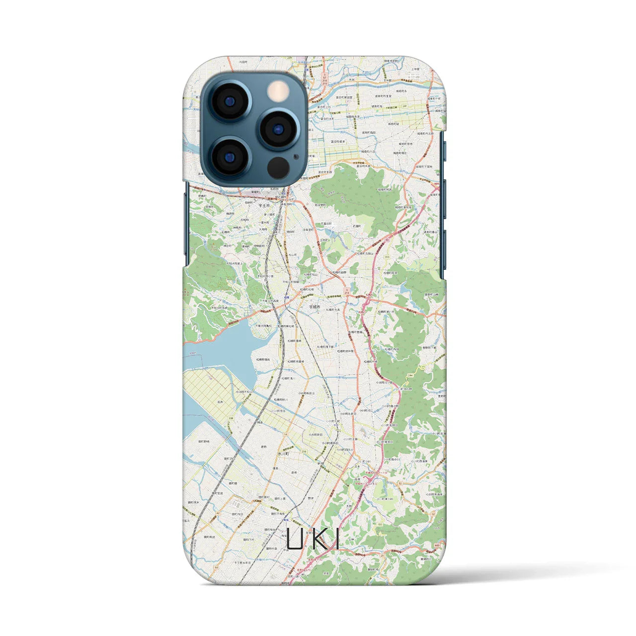 【宇城(熊本県)】地図柄iPhoneケース(バックカバータイプ)