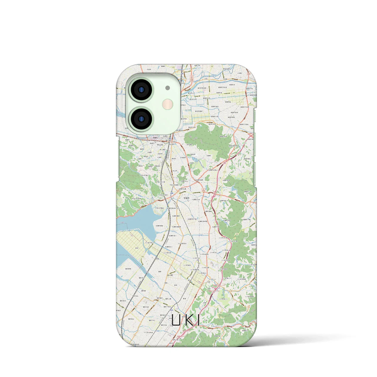 【宇城(熊本県)】地図柄iPhoneケース(バックカバータイプ)