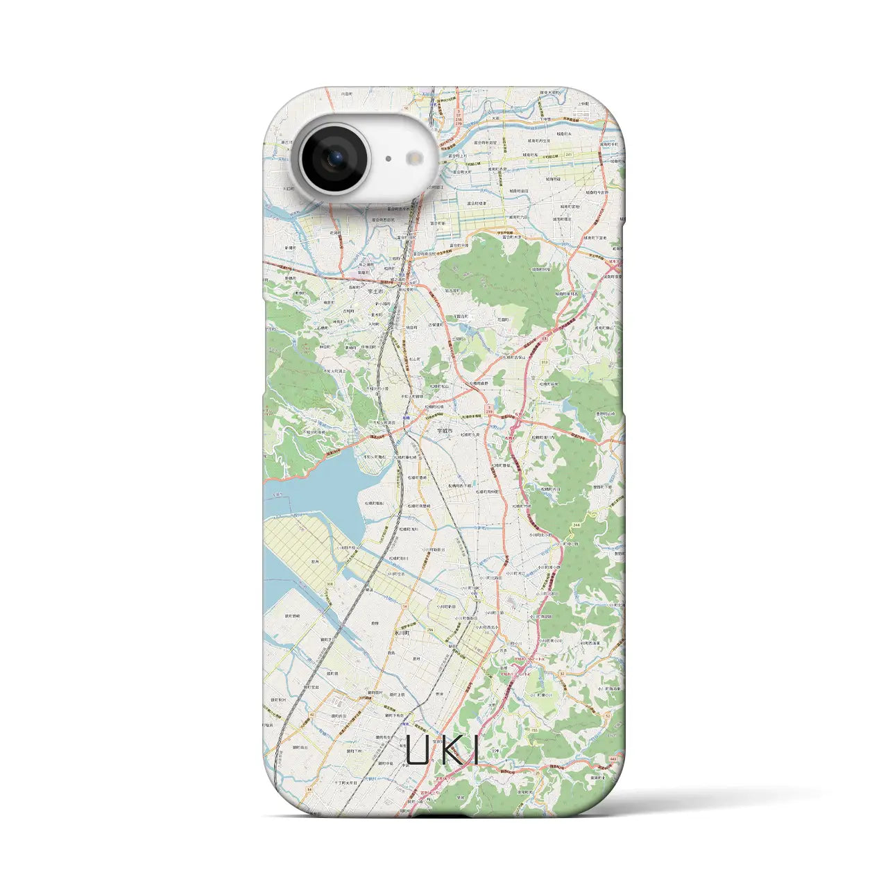 【宇城(熊本県)】地図柄iPhoneケース(バックカバータイプ)