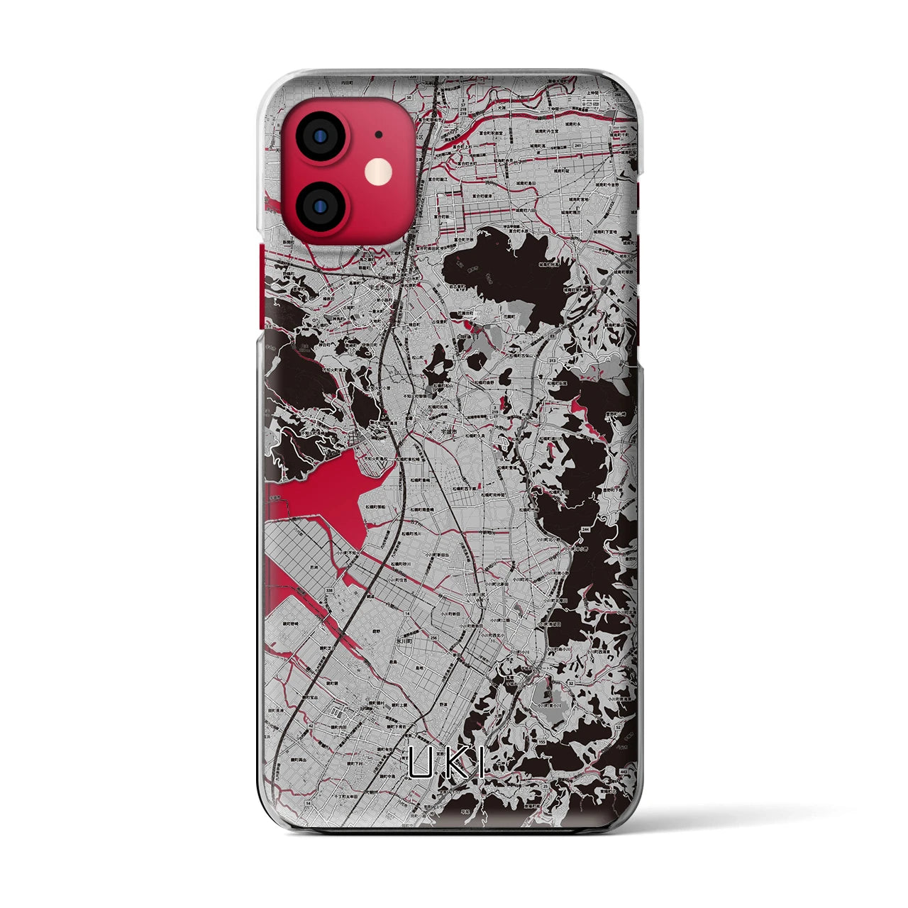 【宇城(熊本県)】地図柄iPhoneケース(クリアタイプ)