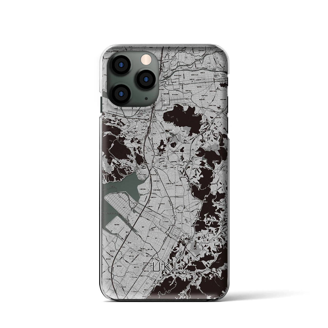 【宇城(熊本県)】地図柄iPhoneケース(クリアタイプ)