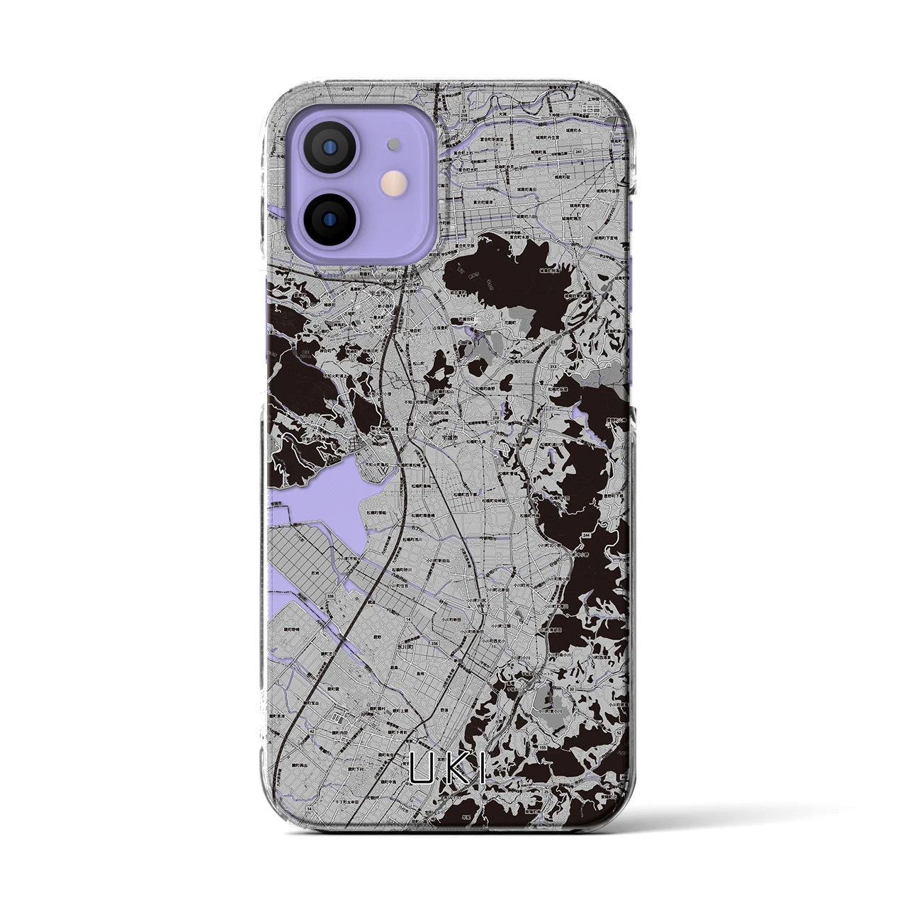 【宇城(熊本県)】地図柄iPhoneケース(クリアタイプ)