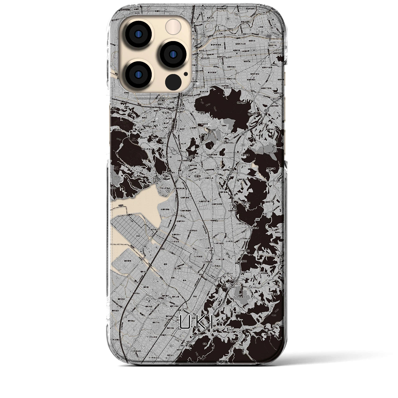 【宇城(熊本県)】地図柄iPhoneケース(クリアタイプ)