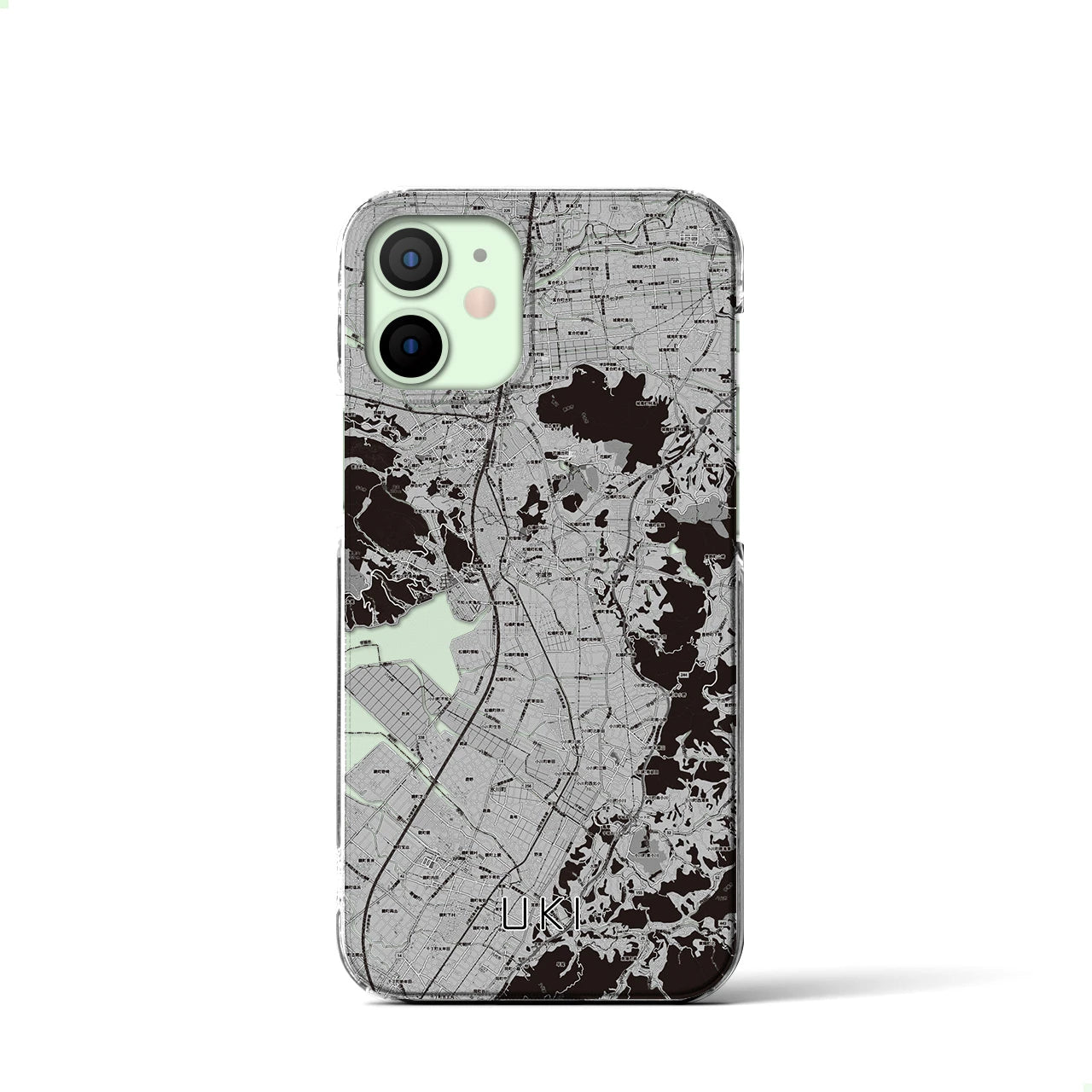 【宇城(熊本県)】地図柄iPhoneケース(クリアタイプ)