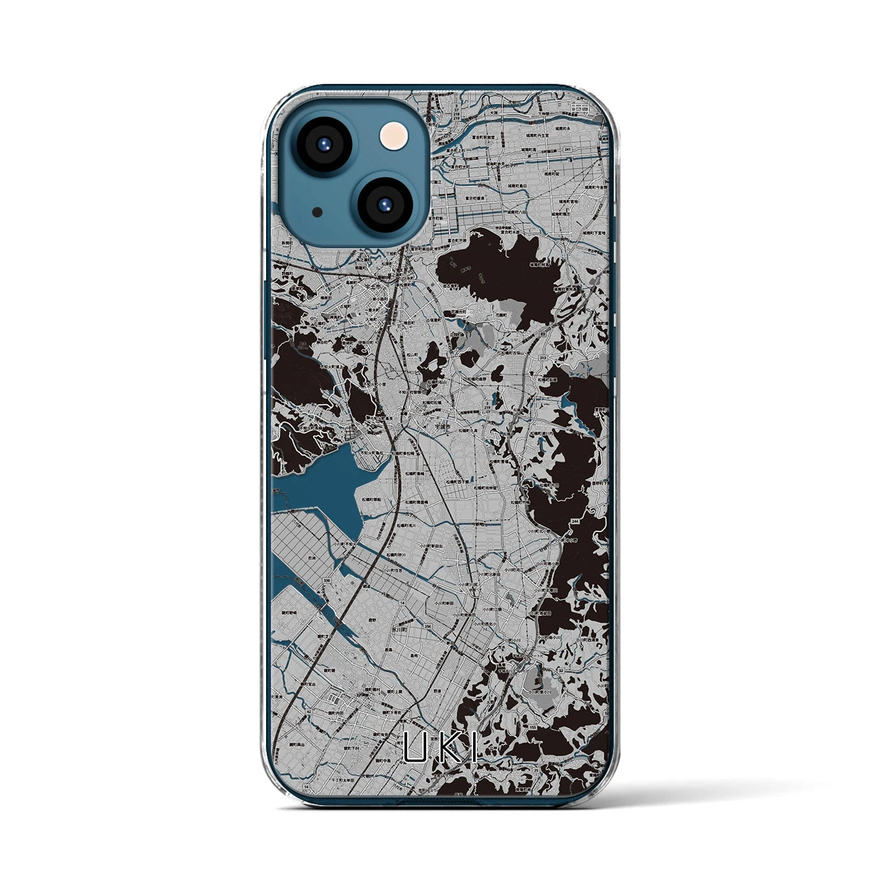 【宇城(熊本県)】地図柄iPhoneケース(クリアタイプ)