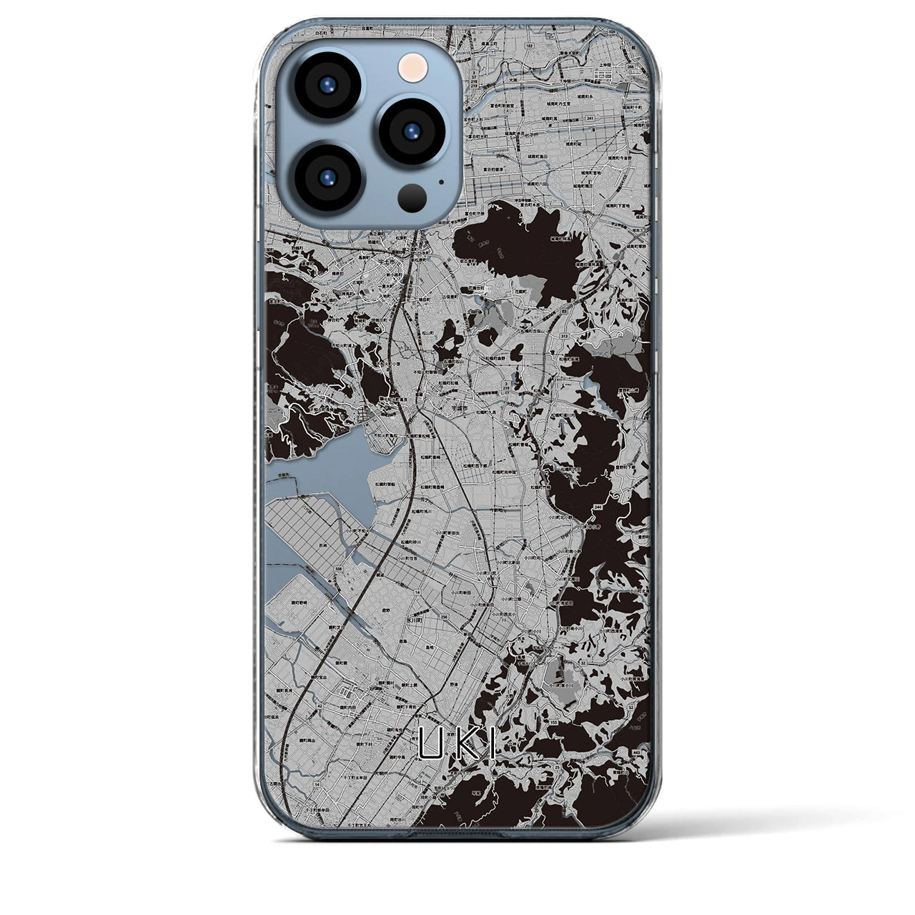 【宇城(熊本県)】地図柄iPhoneケース(クリアタイプ)