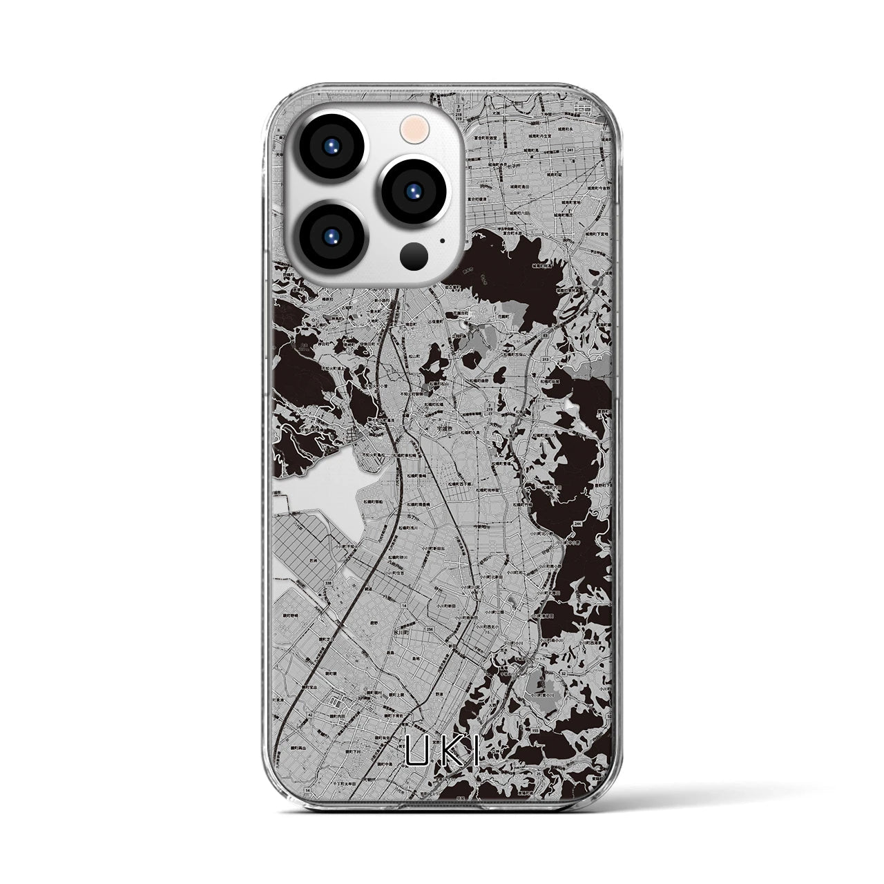 【宇城(熊本県)】地図柄iPhoneケース(クリアタイプ)