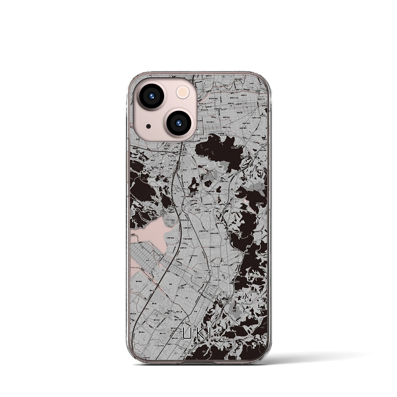 【宇城(熊本県)】地図柄iPhoneケース(クリアタイプ)