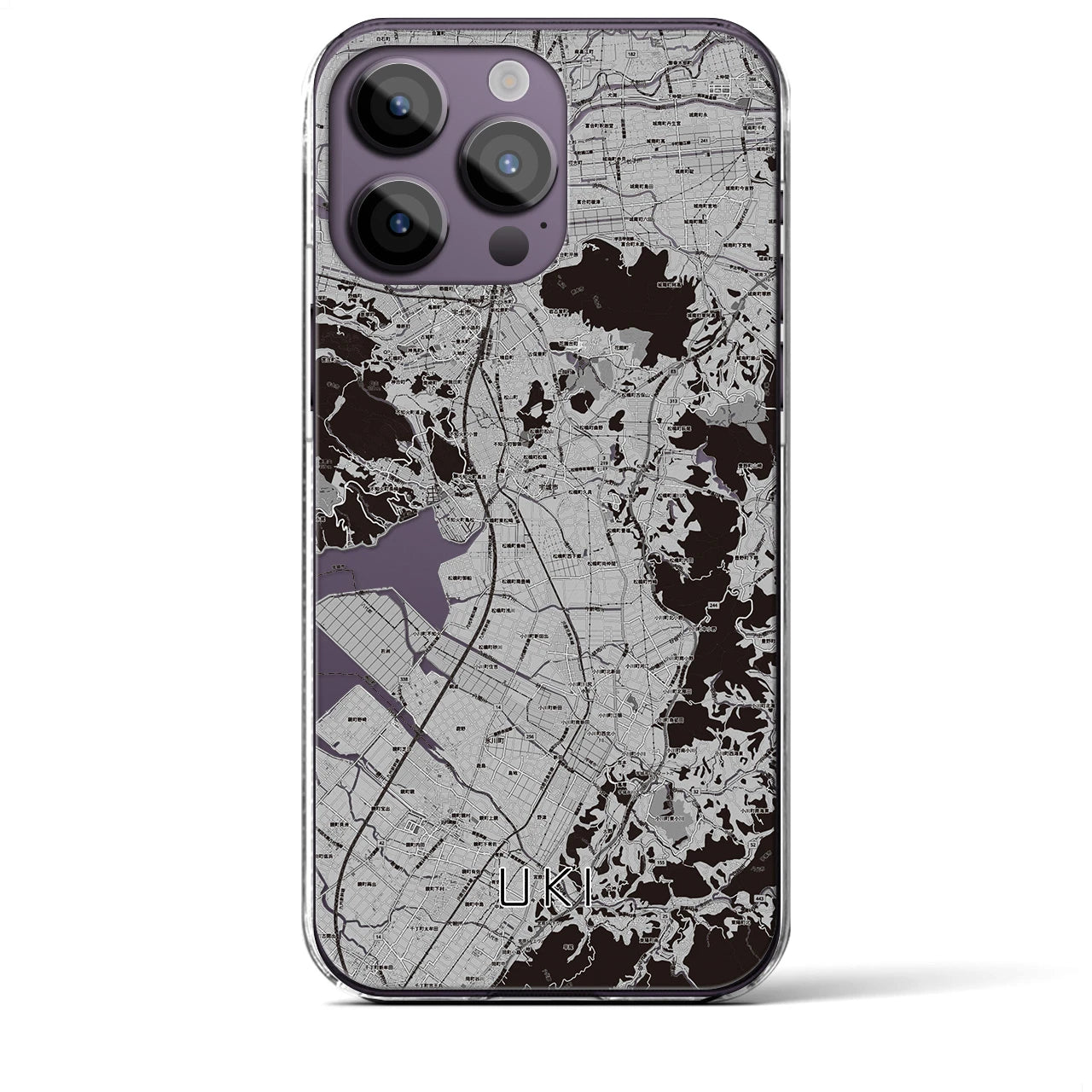 【宇城(熊本県)】地図柄iPhoneケース(クリアタイプ)