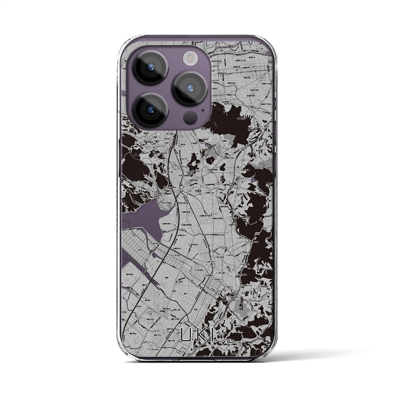 【宇城(熊本県)】地図柄iPhoneケース(クリアタイプ)