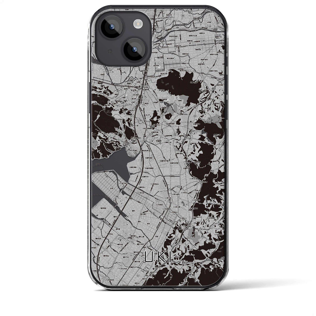 【宇城(熊本県)】地図柄iPhoneケース(クリアタイプ)