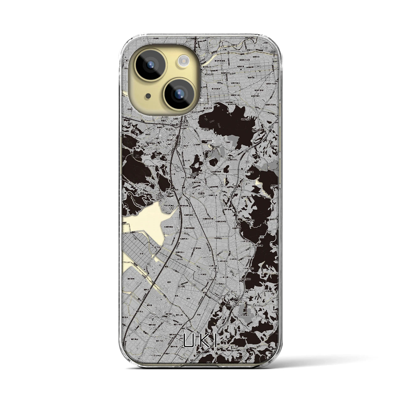 【宇城(熊本県)】地図柄iPhoneケース(クリアタイプ)