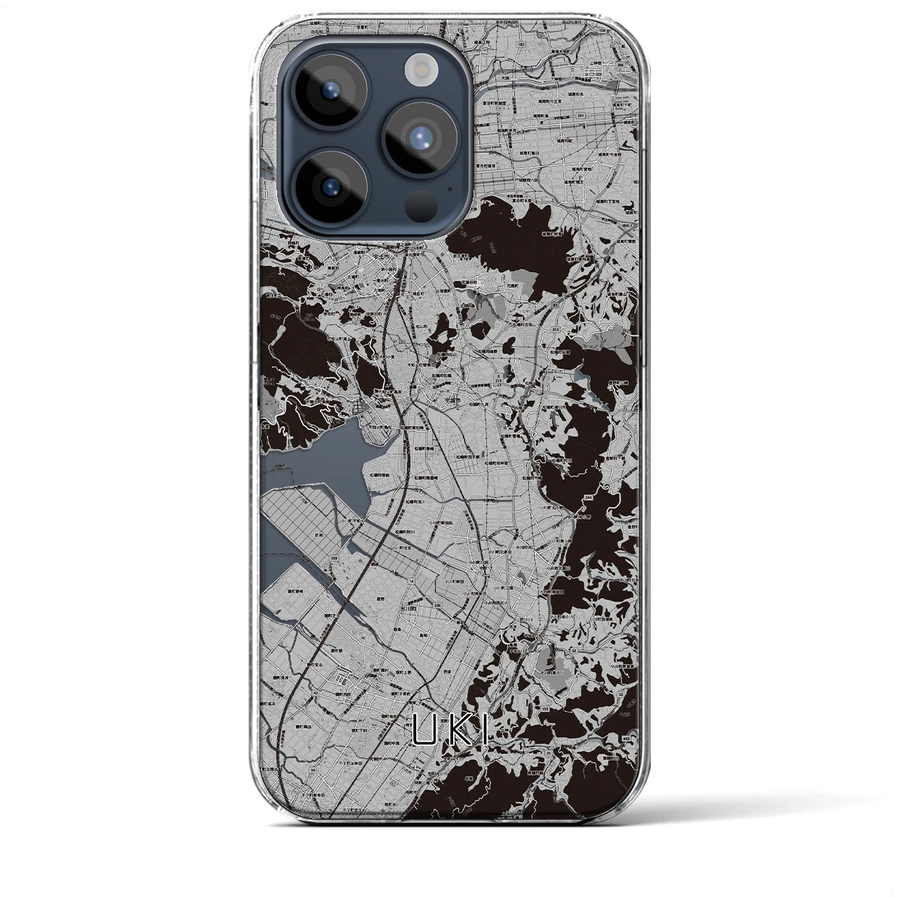 【宇城(熊本県)】地図柄iPhoneケース(クリアタイプ)