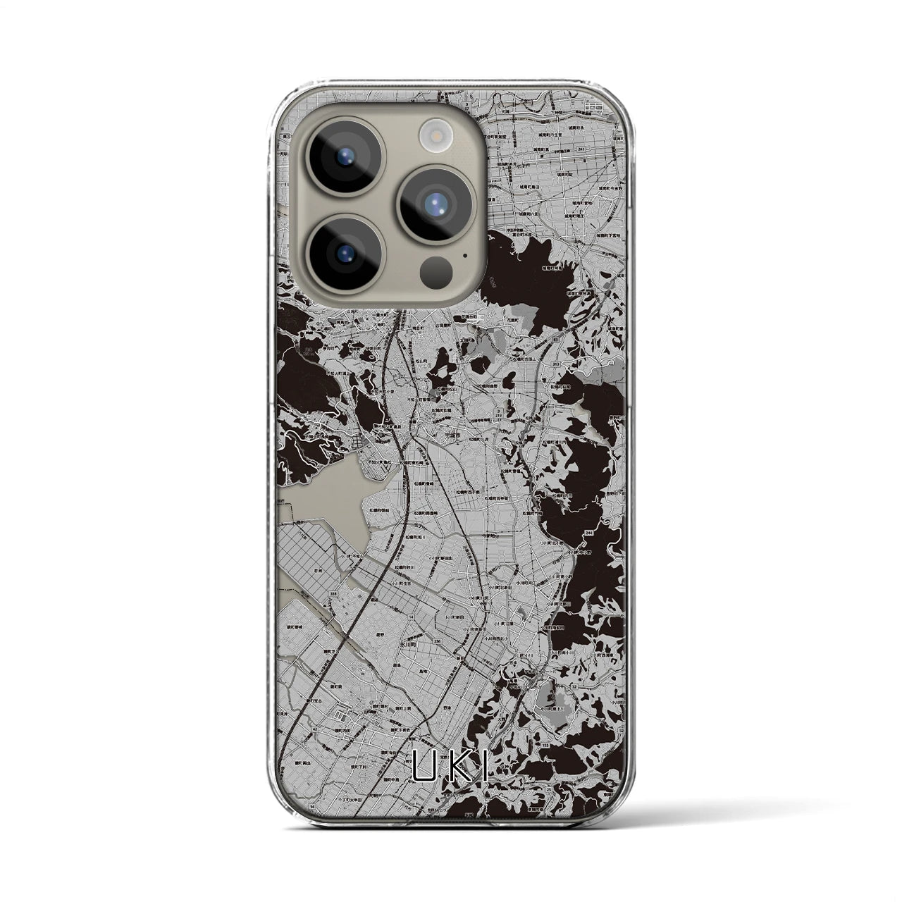 【宇城(熊本県)】地図柄iPhoneケース(クリアタイプ)