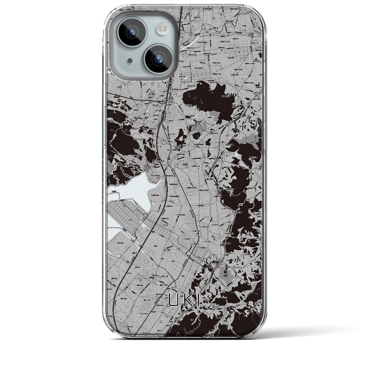 【宇城(熊本県)】地図柄iPhoneケース(クリアタイプ)