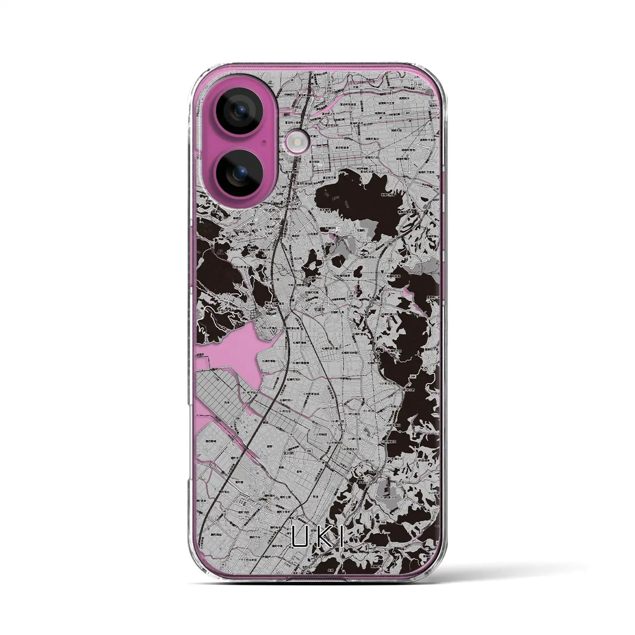 【宇城(熊本県)】地図柄iPhoneケース(クリアタイプ)