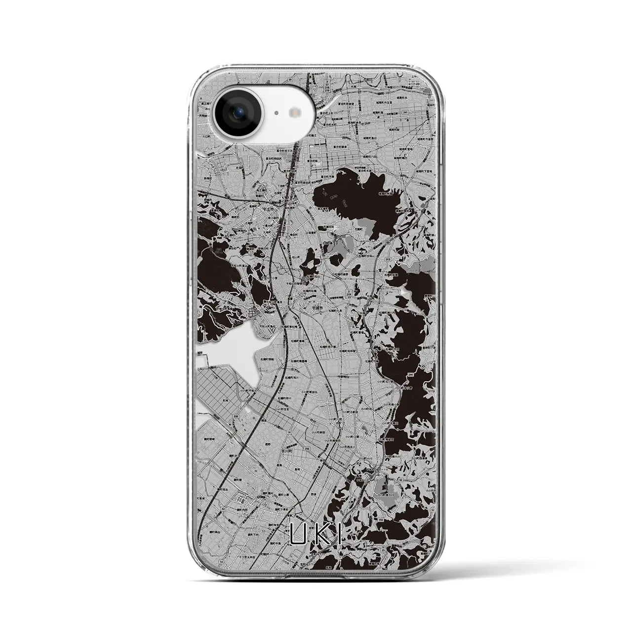 【宇城(熊本県)】地図柄iPhoneケース(クリアタイプ)