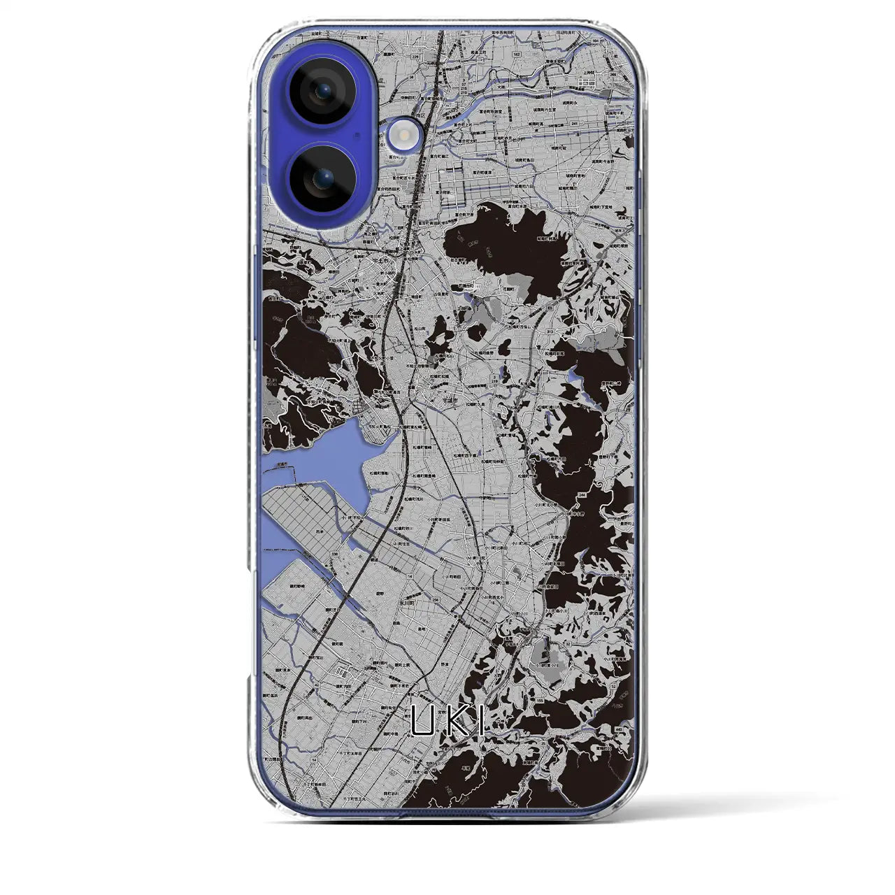 【宇城(熊本県)】地図柄iPhoneケース(クリアタイプ)