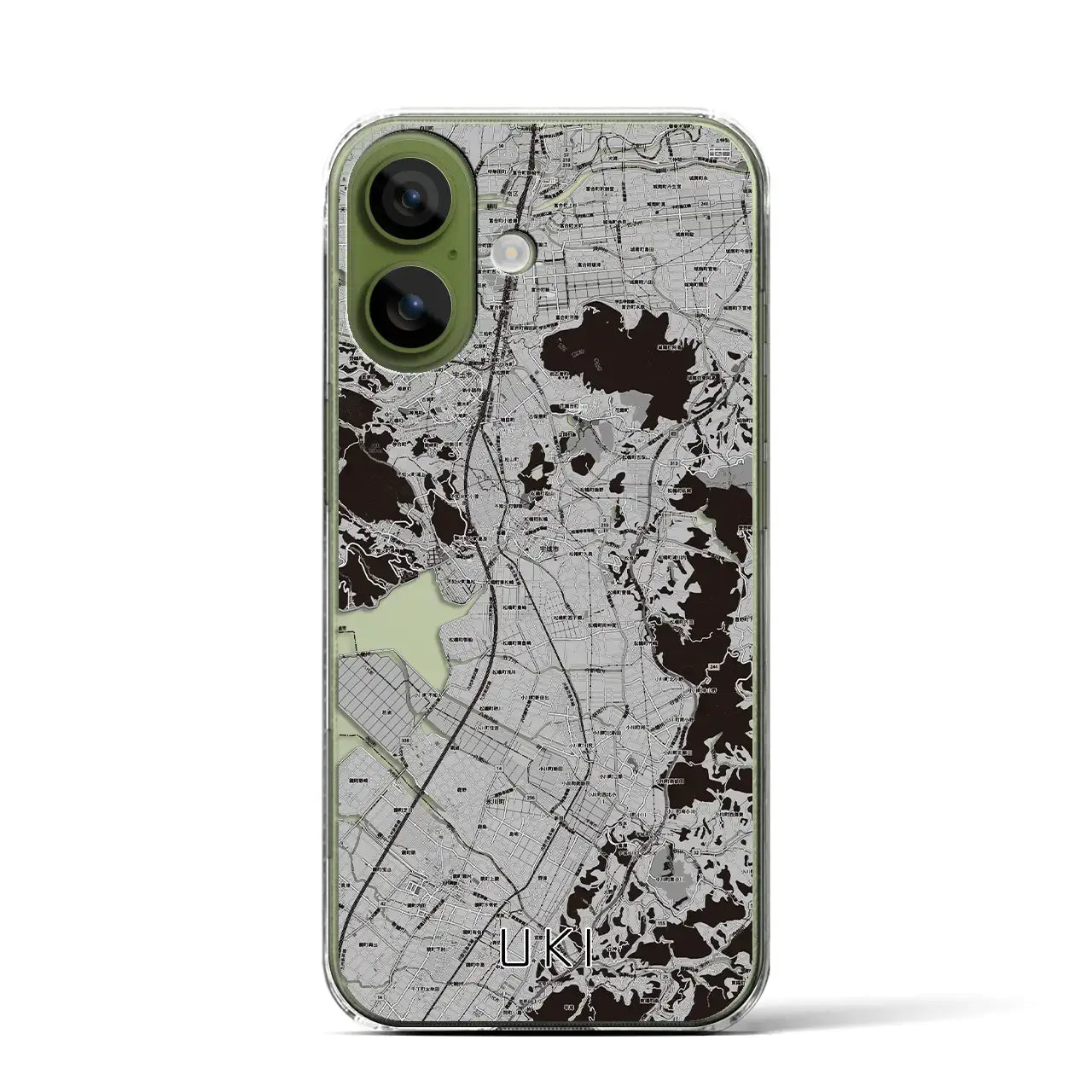 【宇城(熊本県)】地図柄iPhoneケース(クリアタイプ)