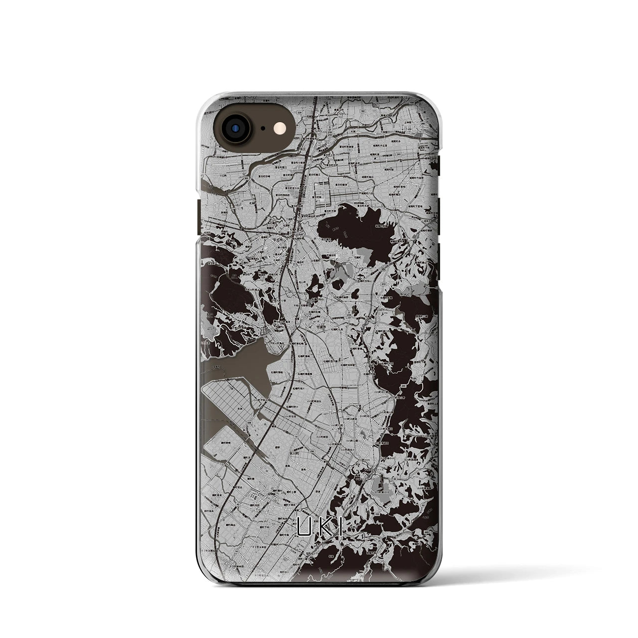 【宇城(熊本県)】地図柄iPhoneケース(クリアタイプ)