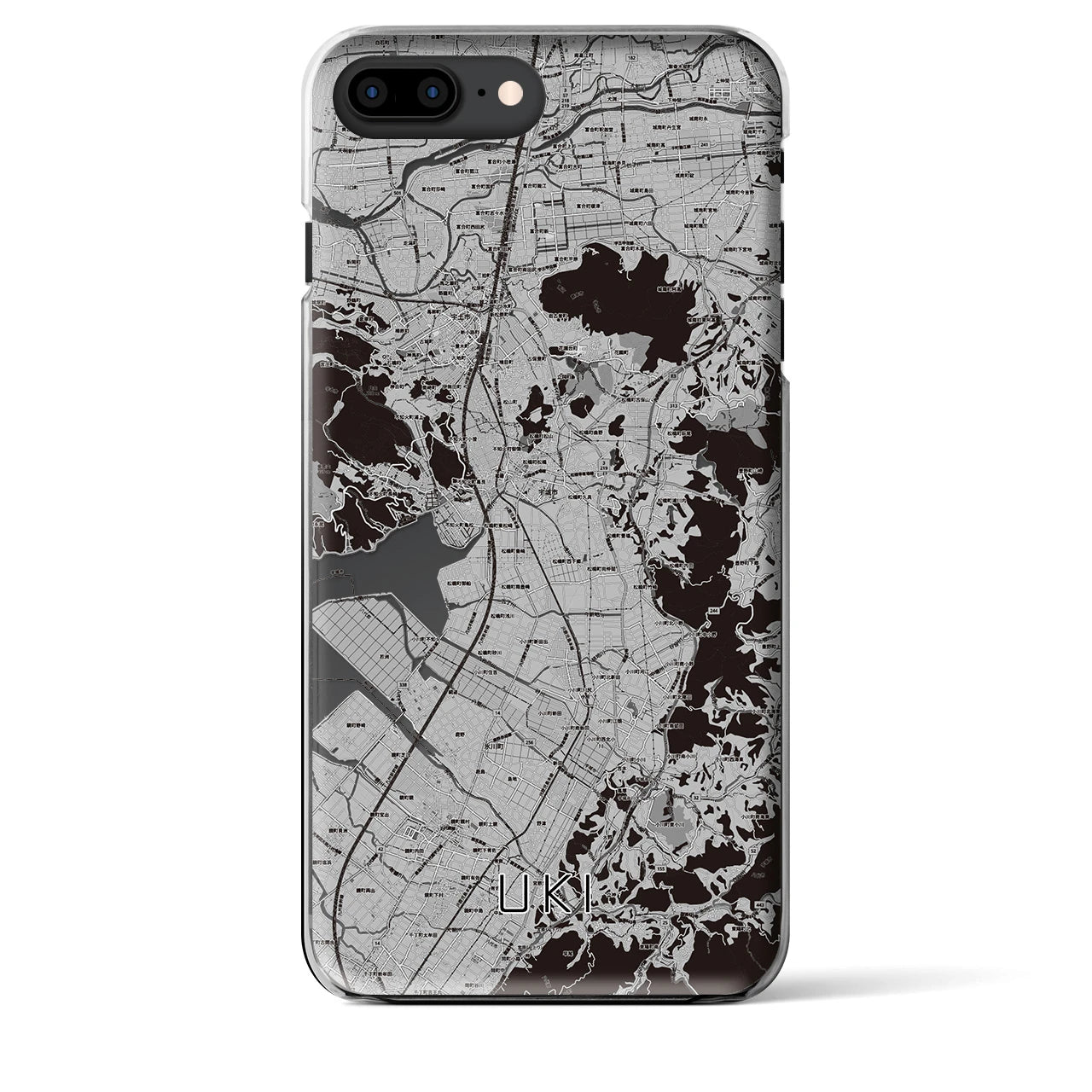 【宇城(熊本県)】地図柄iPhoneケース(クリアタイプ)