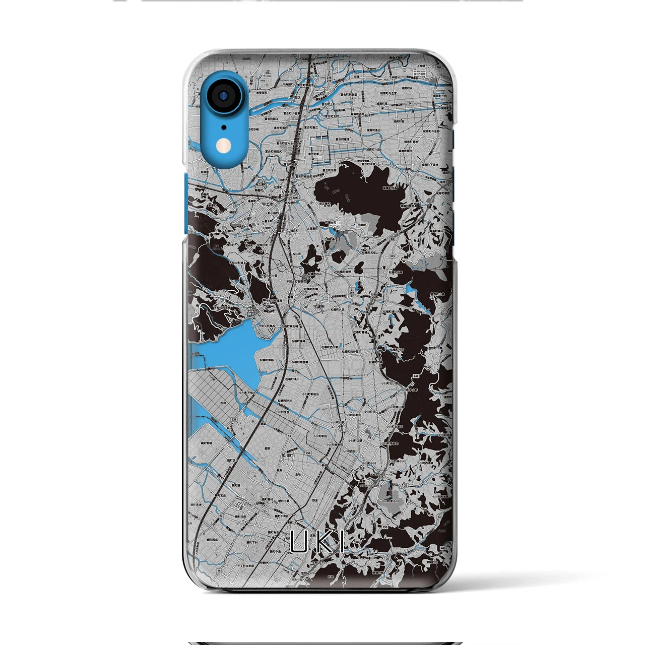 【宇城(熊本県)】地図柄iPhoneケース(クリアタイプ)