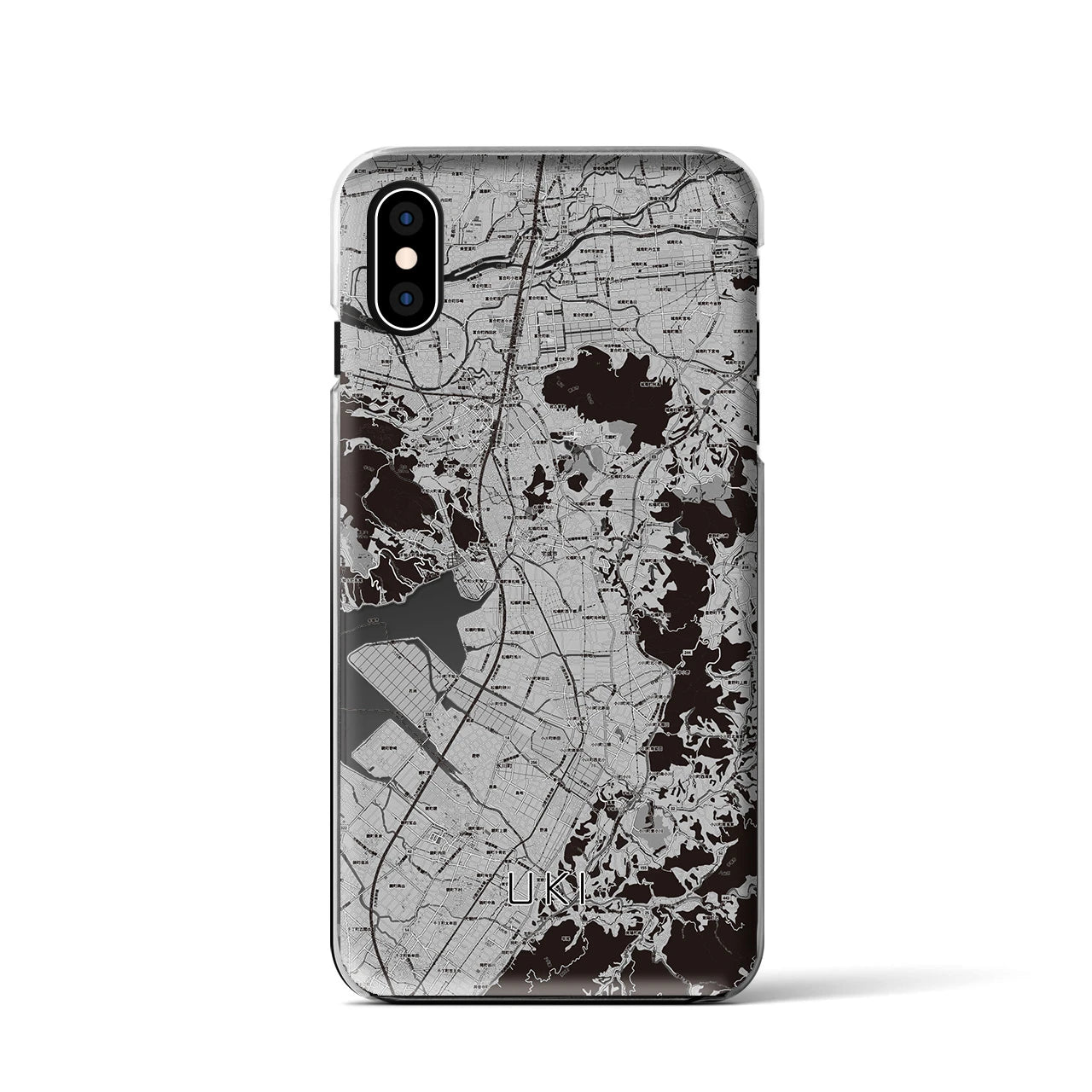 【宇城(熊本県)】地図柄iPhoneケース(クリアタイプ)