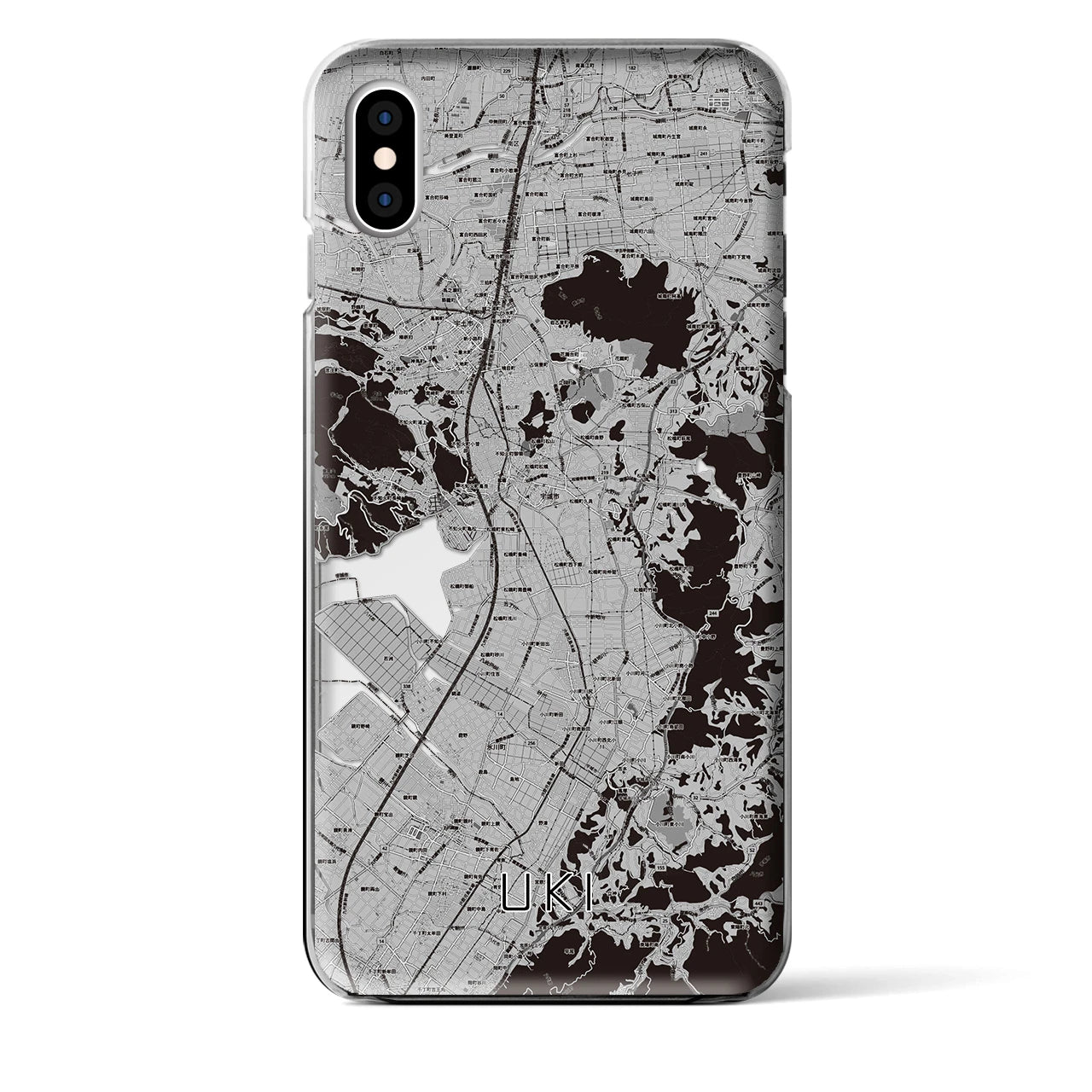 【宇城(熊本県)】地図柄iPhoneケース(クリアタイプ)