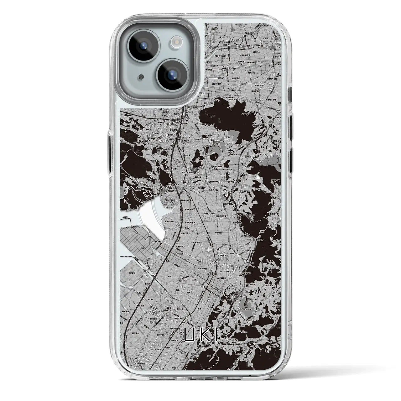 【宇城(熊本県)】地図柄iPhoneケース(MagSafeタイプ)