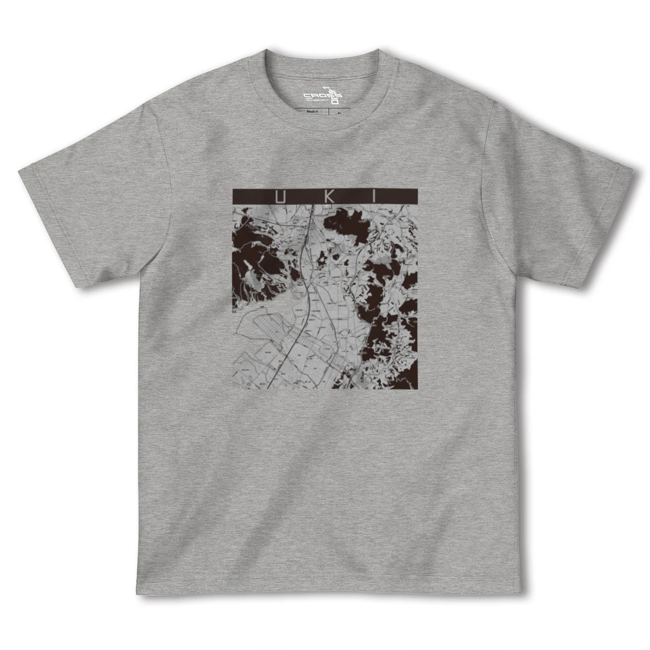 【宇城(熊本県)】地図柄ヘビーウェイトTシャツ