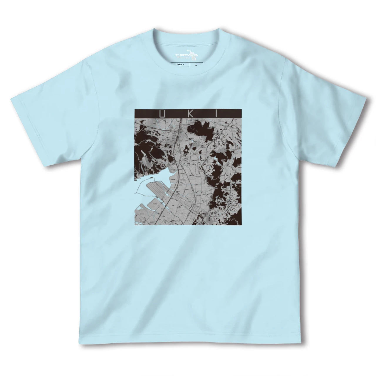 【宇城(熊本県)】地図柄ヘビーウェイトTシャツ