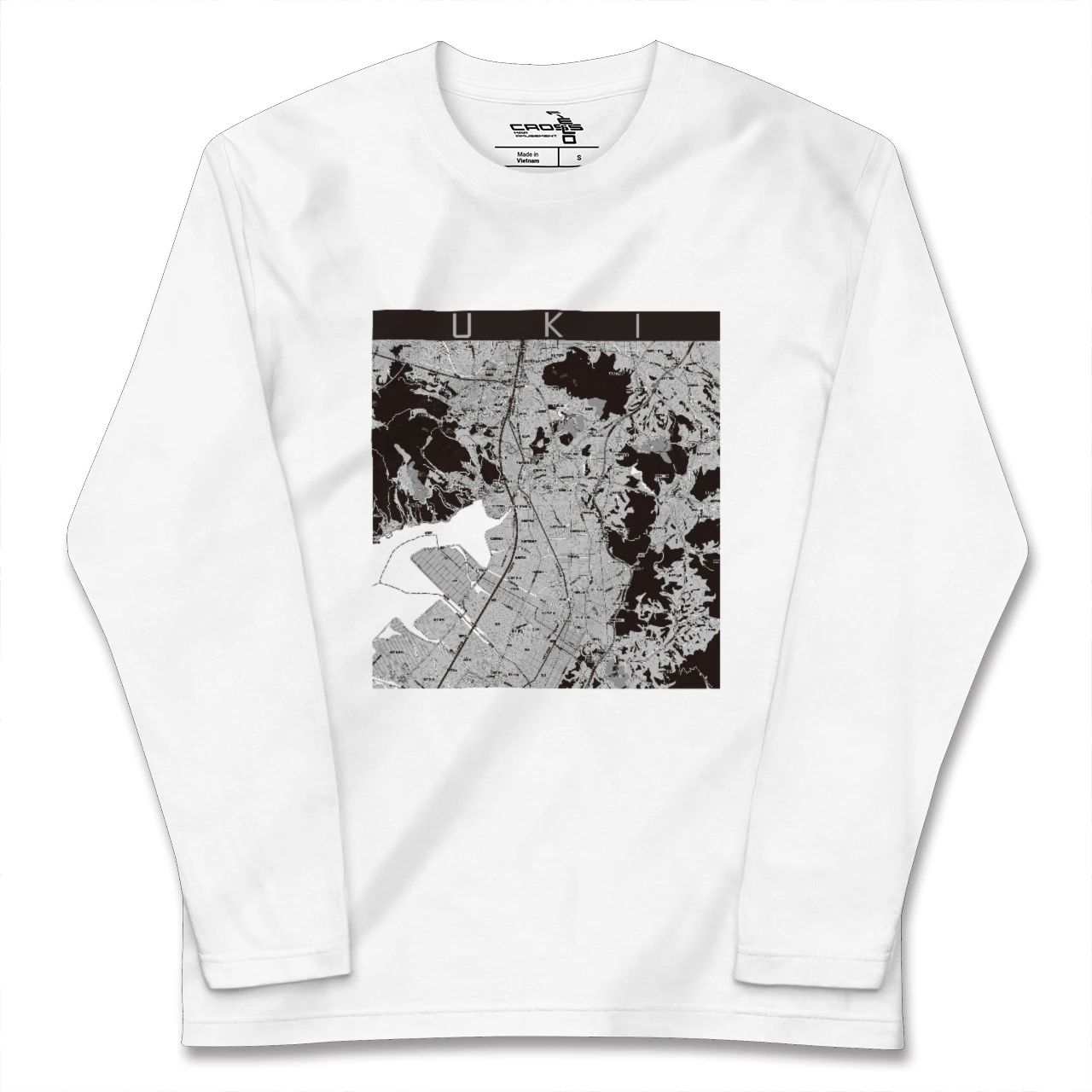【宇城(熊本県)】地図柄ロングスリーブTシャツ