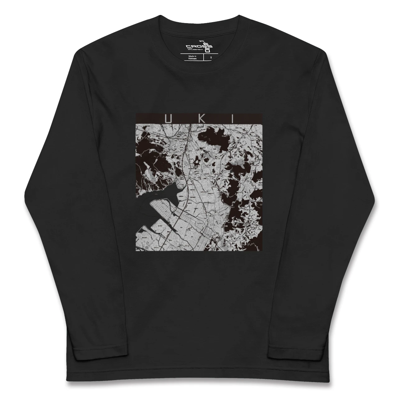 【宇城(熊本県)】地図柄ロングスリーブTシャツ