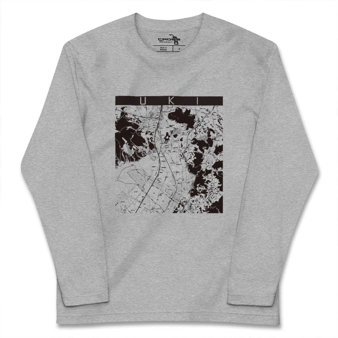 【宇城(熊本県)】地図柄ロングスリーブTシャツ