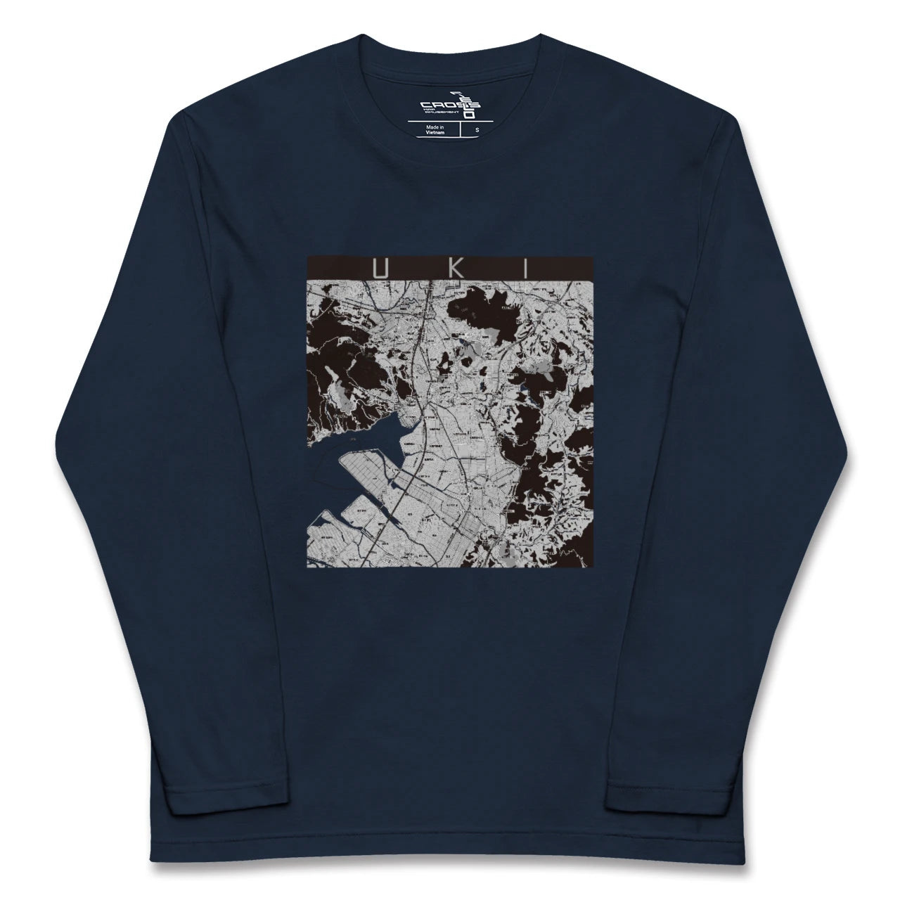 【宇城(熊本県)】地図柄ロングスリーブTシャツ