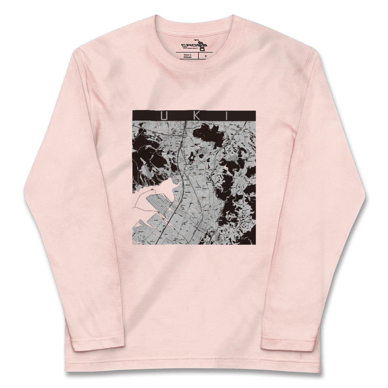 【宇城(熊本県)】地図柄ロングスリーブTシャツ