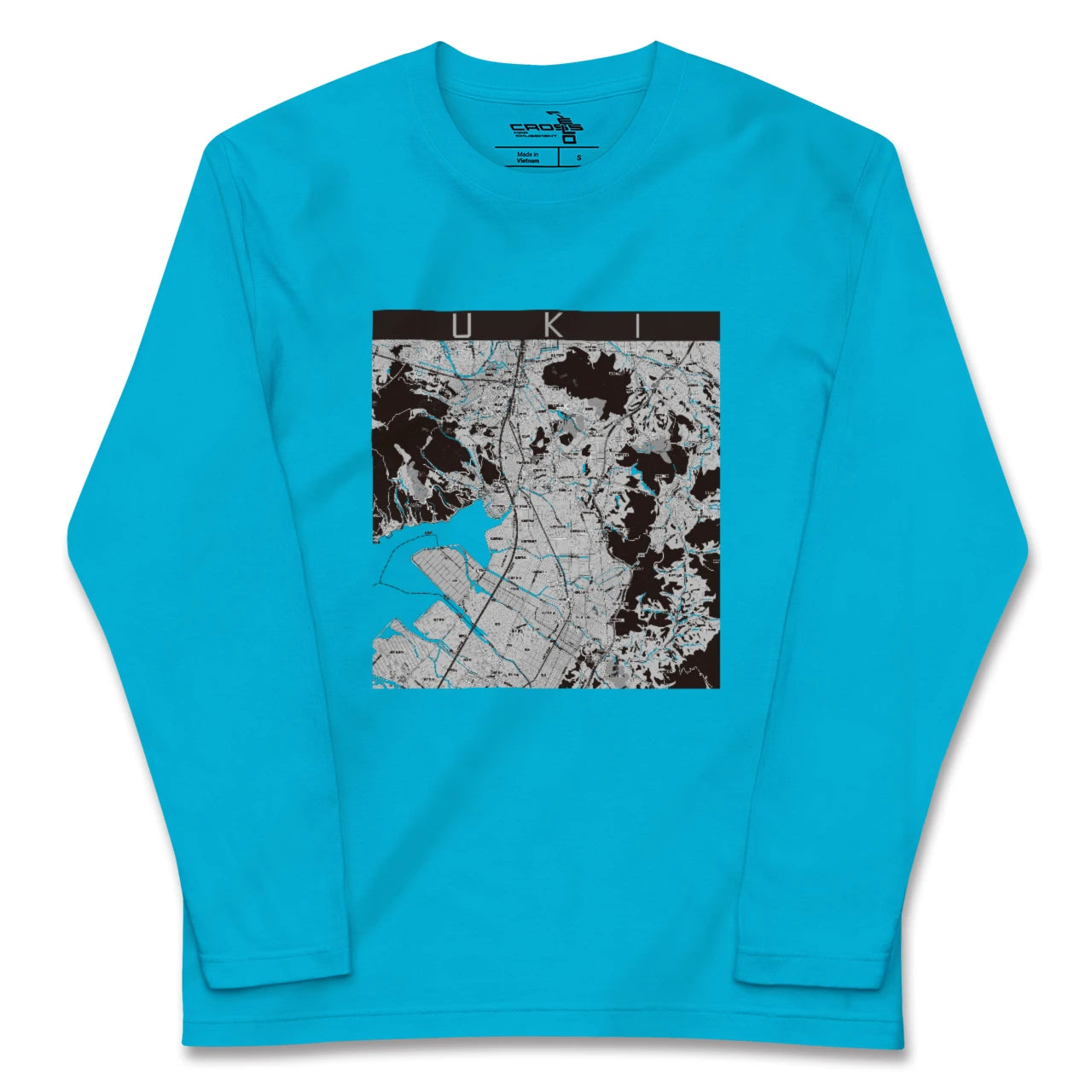 【宇城(熊本県)】地図柄ロングスリーブTシャツ