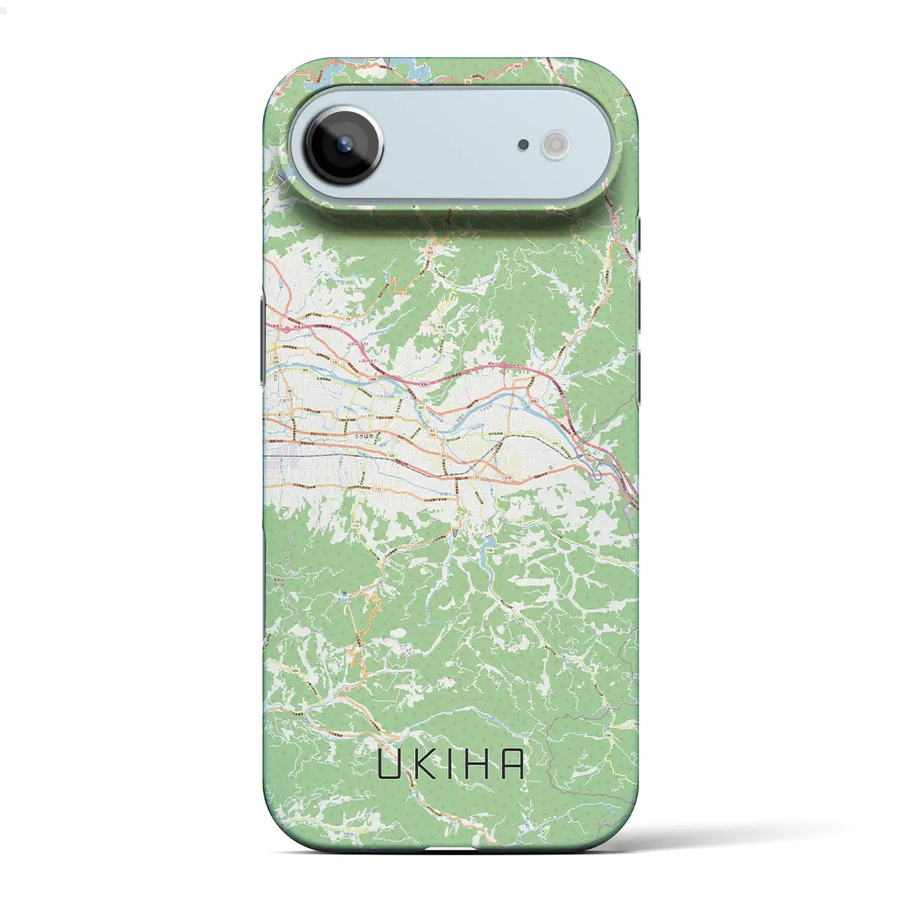 【うきは(福岡県)】地図柄iPhoneケース(バックカバータイプ)