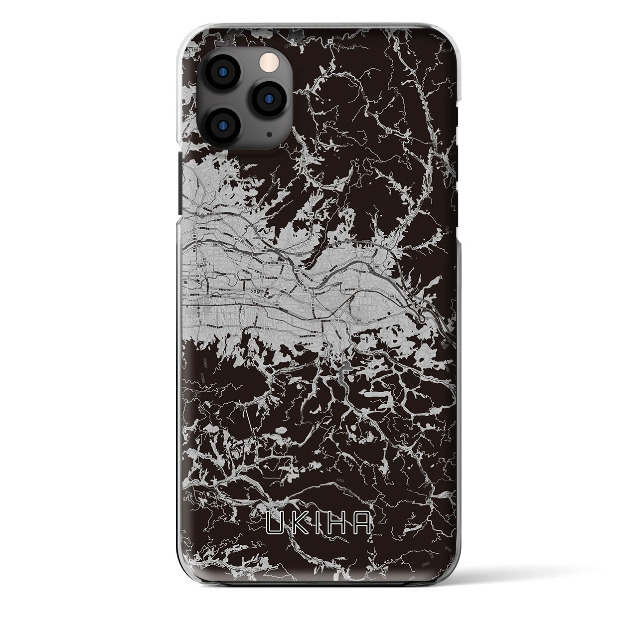 【うきは(福岡県)】地図柄iPhoneケース(クリアタイプ)