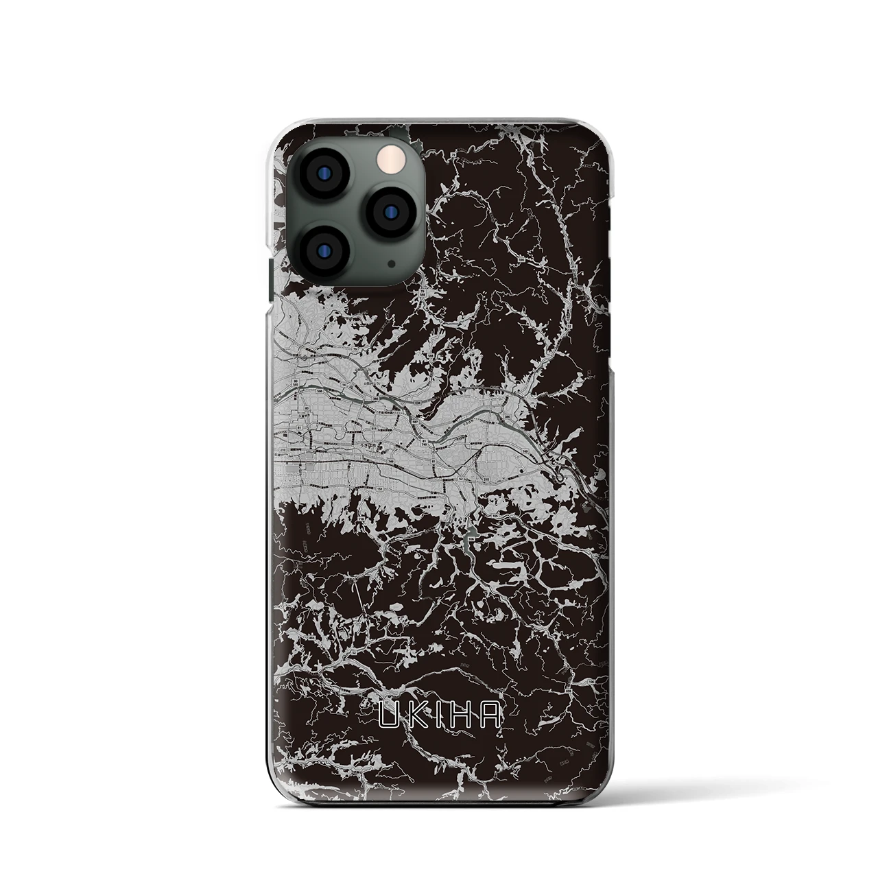 【うきは(福岡県)】地図柄iPhoneケース(クリアタイプ)