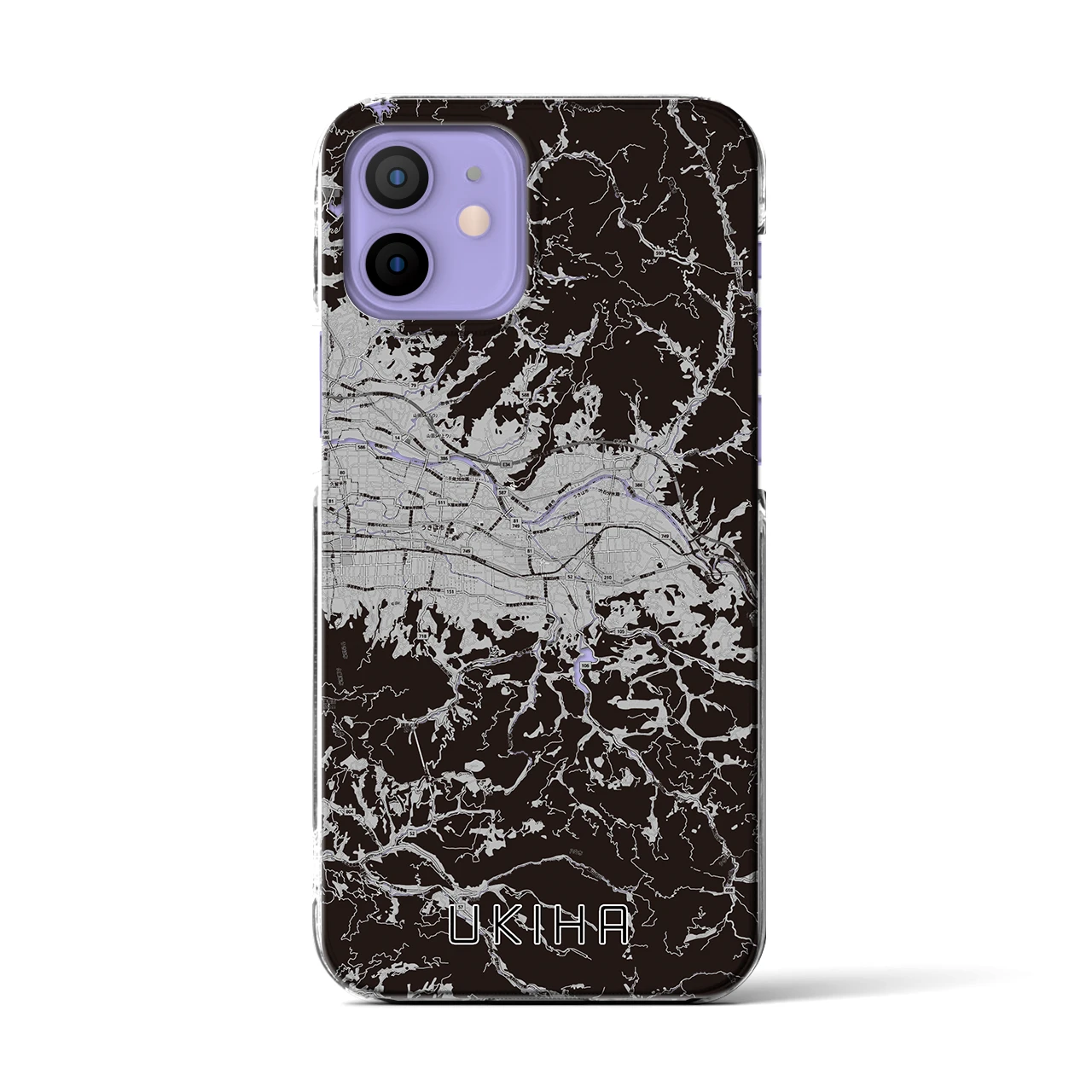 【うきは(福岡県)】地図柄iPhoneケース(クリアタイプ)