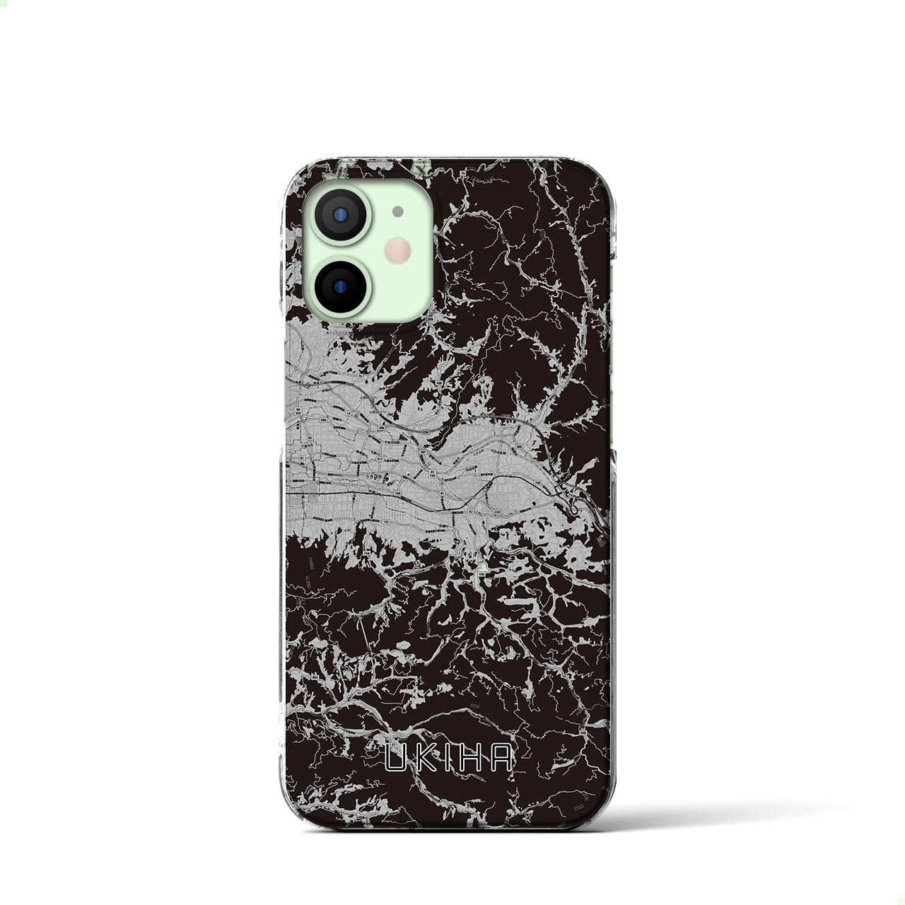 【うきは(福岡県)】地図柄iPhoneケース(クリアタイプ)