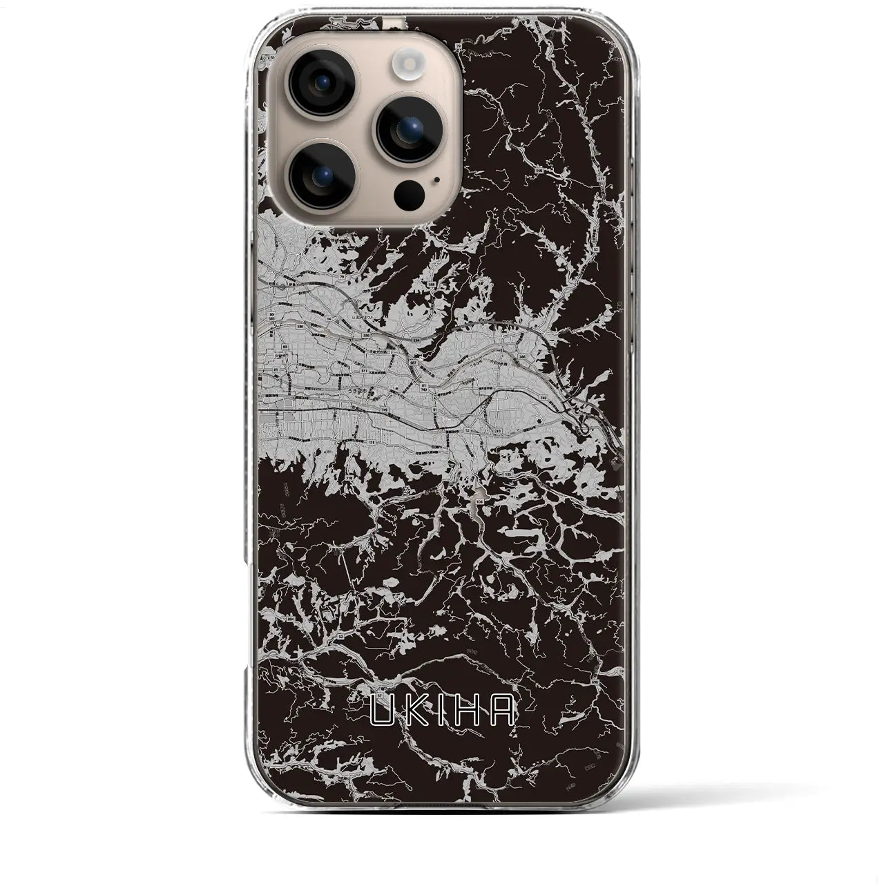 【うきは(福岡県)】地図柄iPhoneケース(クリアタイプ)