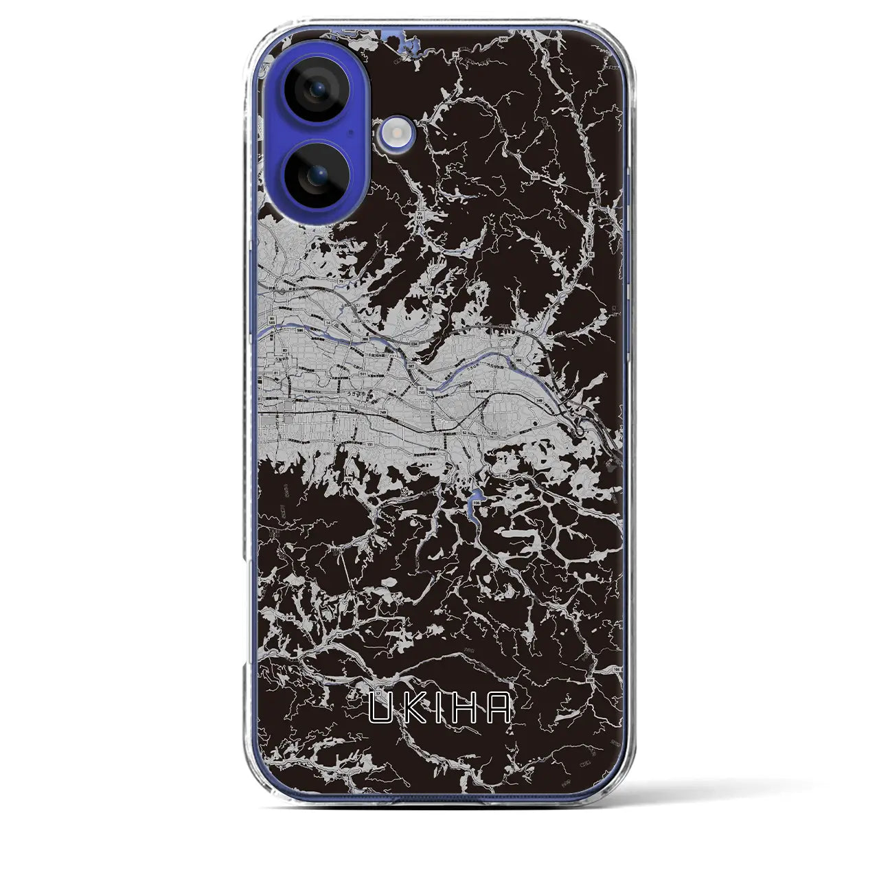 【うきは(福岡県)】地図柄iPhoneケース(クリアタイプ)