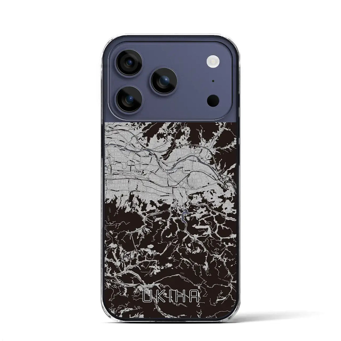 【うきは(福岡県)】地図柄iPhoneケース(クリアタイプ)