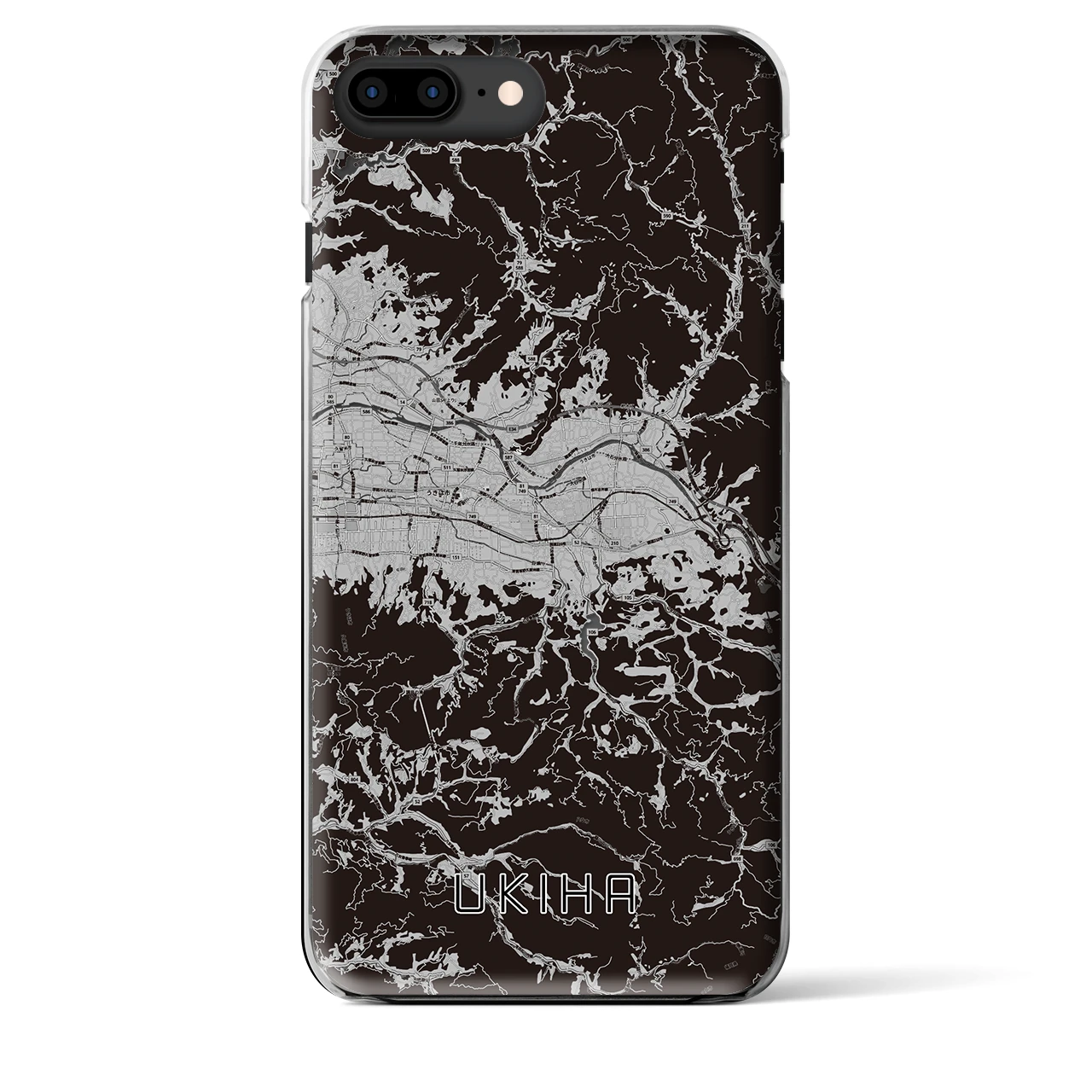 【うきは(福岡県)】地図柄iPhoneケース(クリアタイプ)